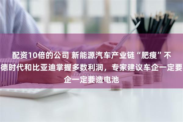 配资10倍的公司 新能源汽车产业链“肥瘦”不均：宁德时代和比亚迪掌握多数利润，专家建议车企一定要造电池