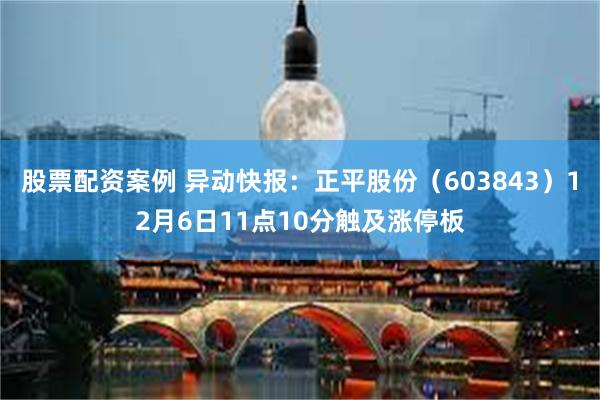 股票配资案例 异动快报：正平股份（603843）12月6日11点10分触及涨停板