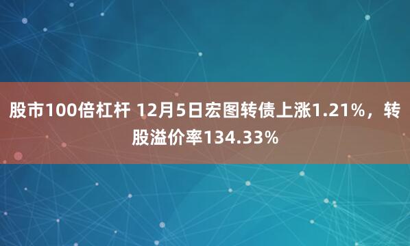 股市100倍杠杆 12月5日宏图转债上涨1.21%，转股溢价率134.33%