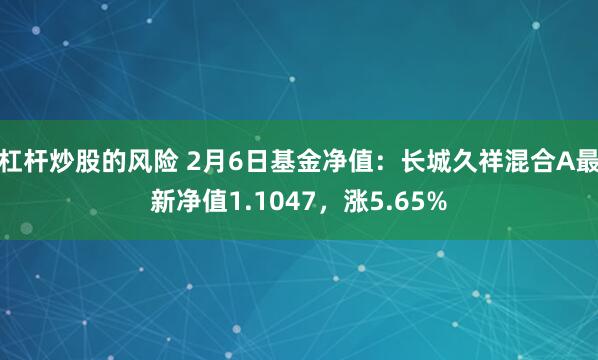 杠杆炒股的风险 2月6日基金净值：长城久祥混合A最新净值1.1047，涨5.65%